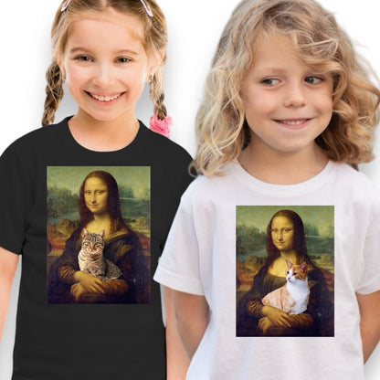 Koszulka z Twoim Pupilem Personalizacja / Biała / Dziecięca Unisex / Mona Lisa