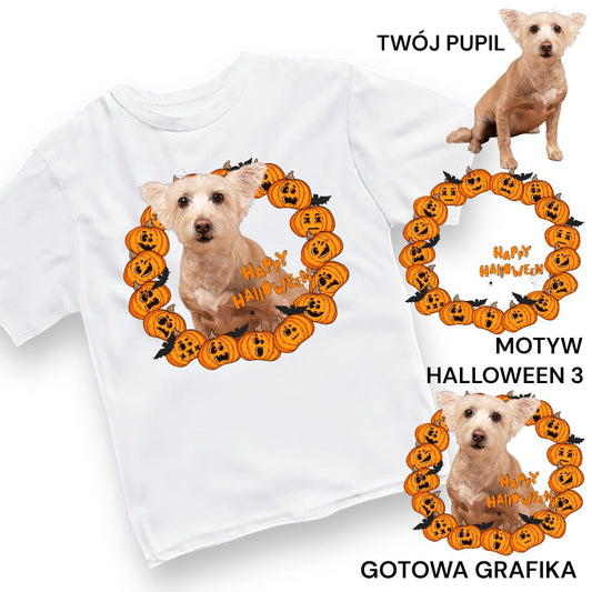 Koszulka z Twoim Pupilem Personalizacja / Biała / Czarna / Dziecięca Unisex / Halloween 1