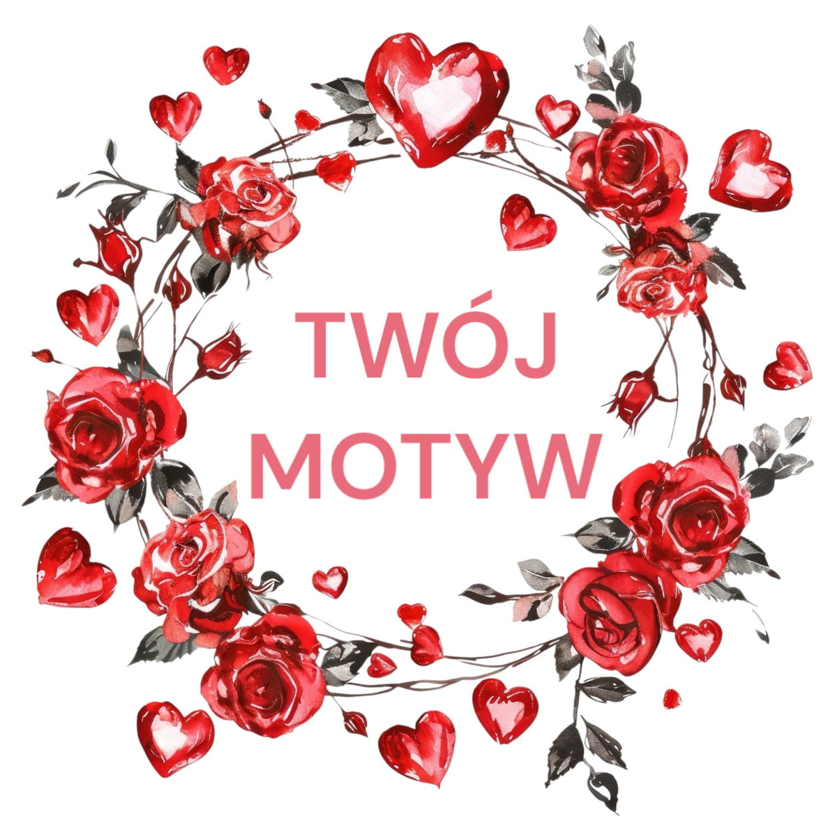 T-shirt z nadrukiem Twój Pupil na koszulce Biały / Czarny / Unisex / Serce 17