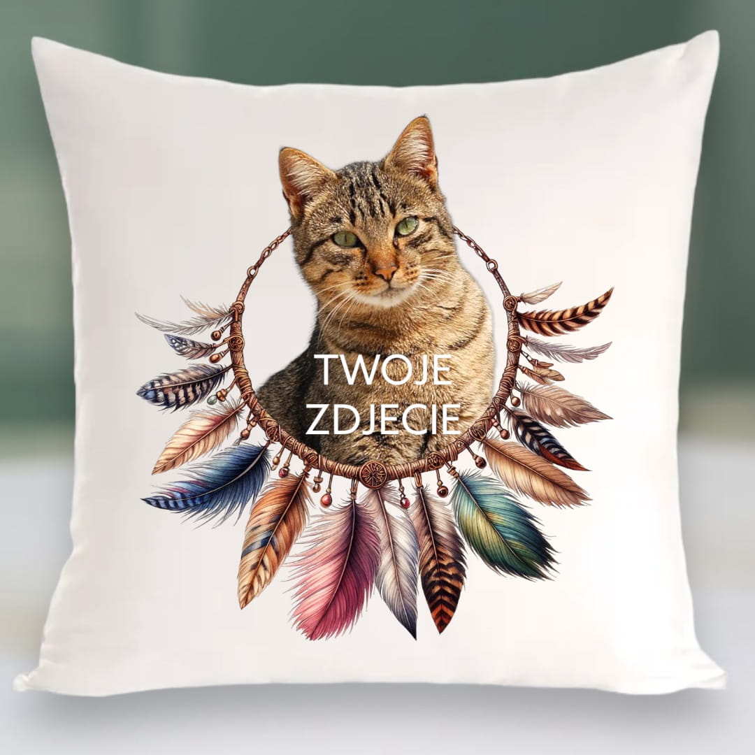 Personalizowany Prezent Poduszka z Twoim Pupilem / Boho