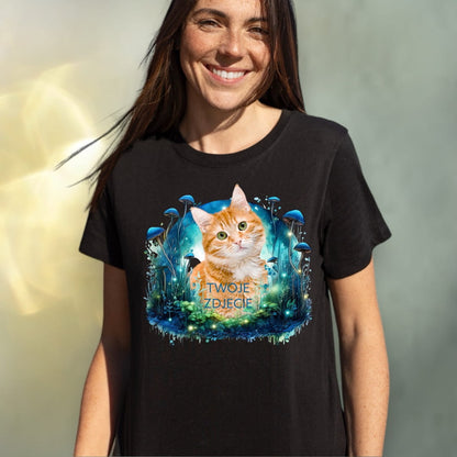 T-shirt z nadrukiem Twój Pupil na koszulce Biały / Czarny / Unisex / Magia 1