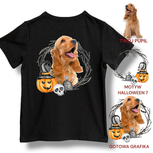 Koszulka z Twoim Pupilem Personalizacja / Biała / Czarna / Dziecięca Unisex / Halloween 7