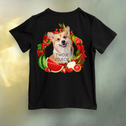 Koszulka z Twoim Pupilem Personalizacja / Biała / Czarna / Dziecięca Unisex / Owoce 2