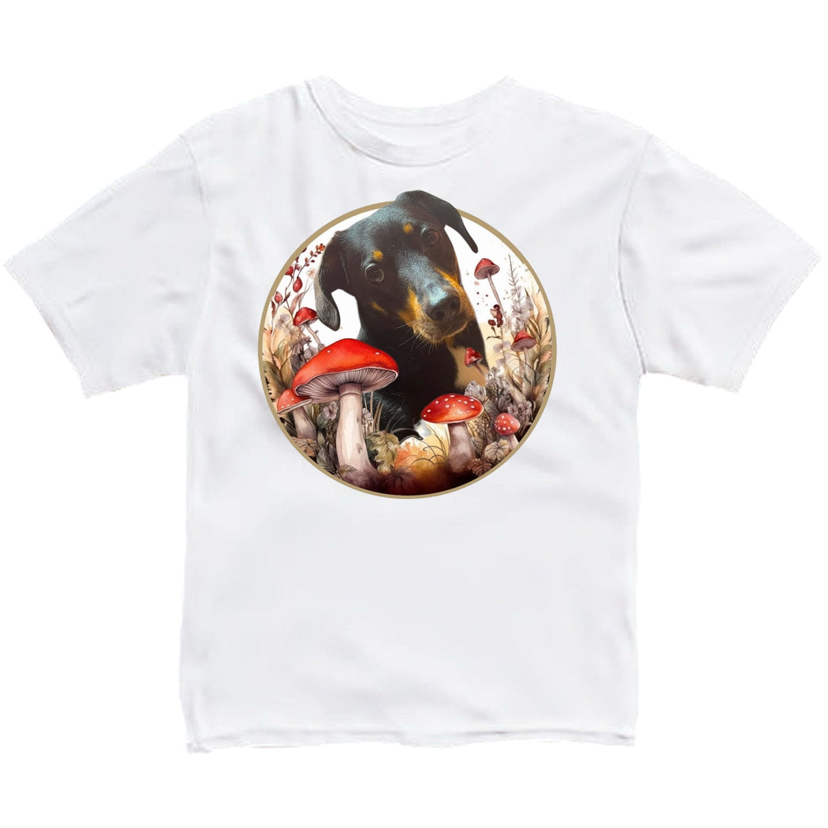 T-shirt z nadrukiem Twój Pupil na koszulce Biały / Czarny / Unisex / Muchomory