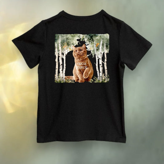Koszulka z Twoim Pupilem Personalizacja / Biała / Czarna / Dziecięca Unisex / Las 6