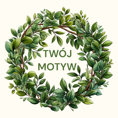 Koszulka z Twoim Pupilem Personalizacja / Biała / Czarna / Dziecięca Unisex / Zielony wianek 1