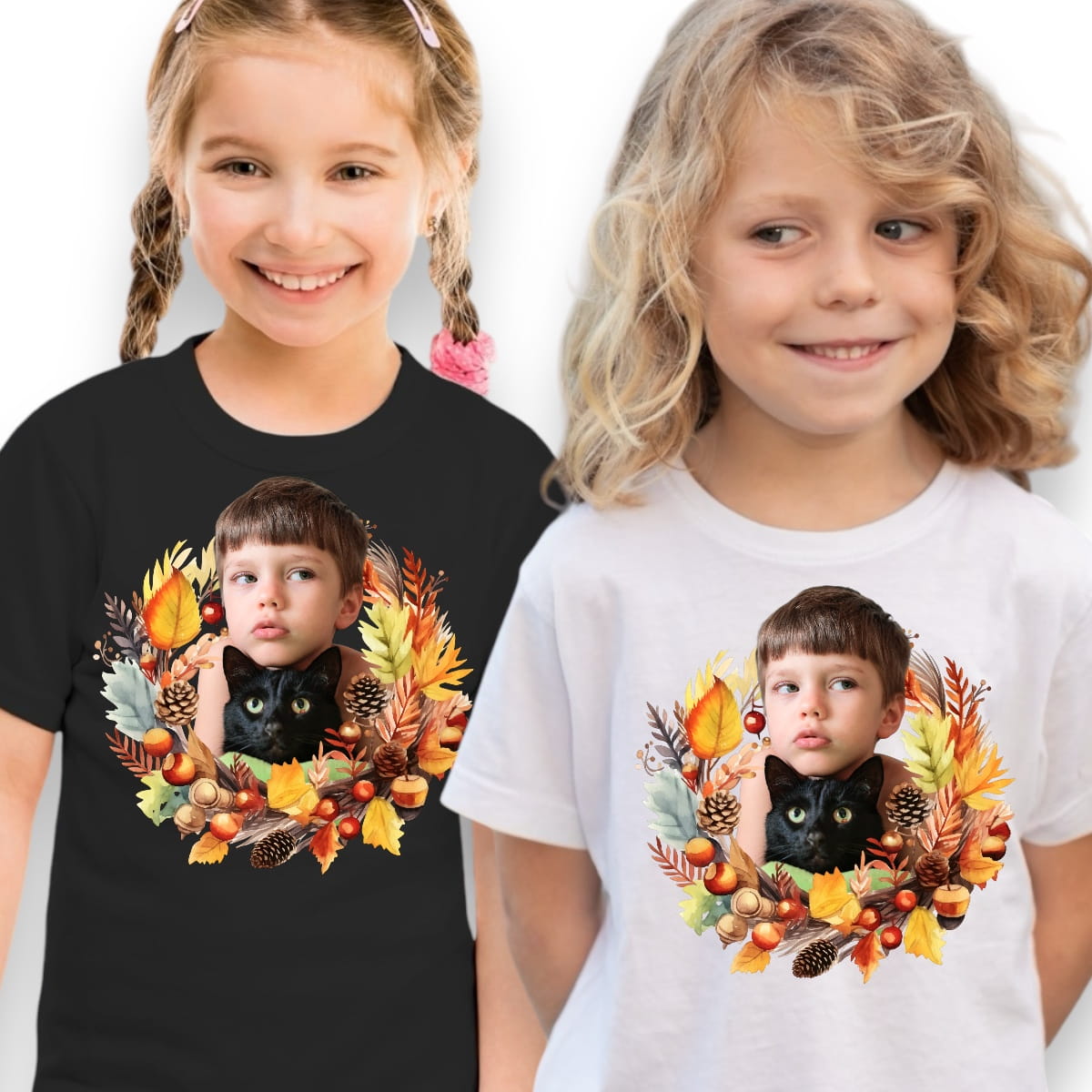 Koszulka z Twoim Pupilem Personalizacja / Biała / Czarna / Dziecięca Unisex / Jesień 11