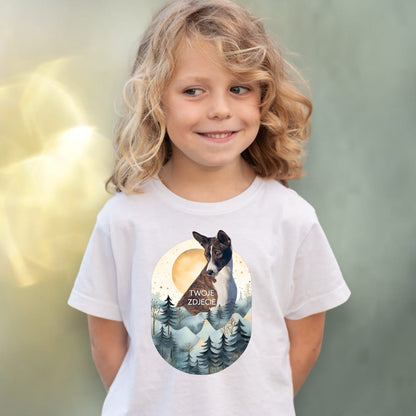 Koszulka z Twoim Pupilem Personalizacja / Biała / Czarna / Dziecięca Unisex / Krajobraz 3