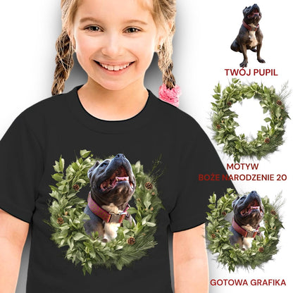 Koszulka z Twoim Pupilem Personalizacja / Biała / Czarna / Dziecięca Unisex / Boże Narodzenie 20
