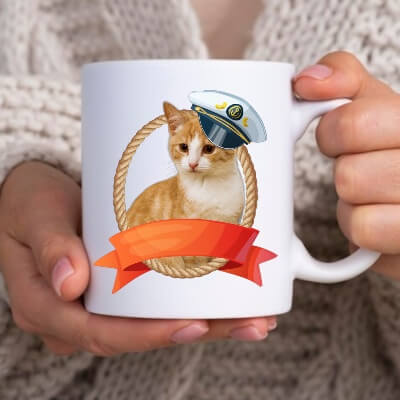 Personalizowany Kubek ze zdjęciem Twojego Pupila / Morskie Opowieści 1