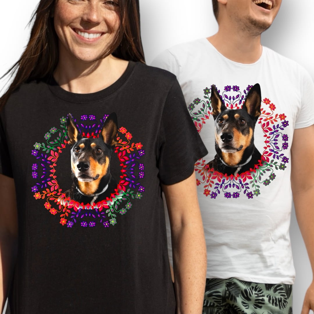 T-shirt z nadrukiem Twój Pupil na koszulce Biały / Czarny / Unisex / Ludowy