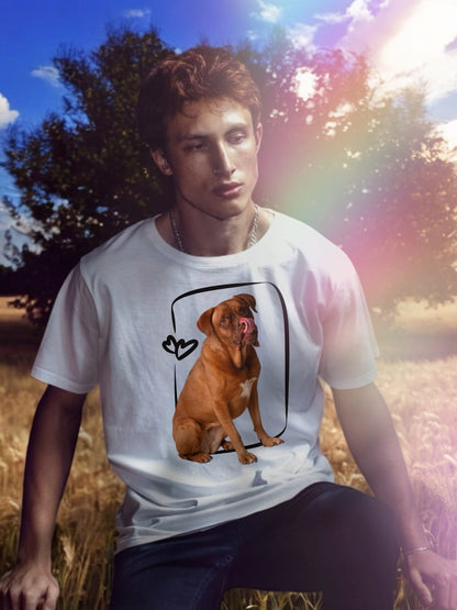 T-shirt z nadrukiem Twój Pupil na koszulce Biały / Unisex / Ramka Mini