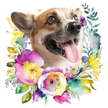 T-shirt z nadrukiem Twój Pupil na koszulce Biały / Czarny / Unisex / Piwonie 2