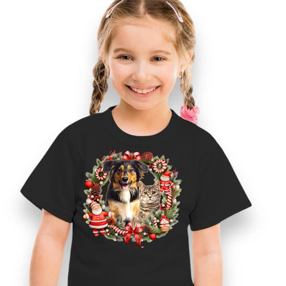 Koszulka z Twoim Pupilem Personalizacja / Biała / Czarna / Dziecięca Unisex / Boże Narodzenie 10