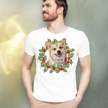 T-shirt z nadrukiem Twój Pupil na koszulce Biały / Czarny / Unisex / Boże Narodzenie 4
