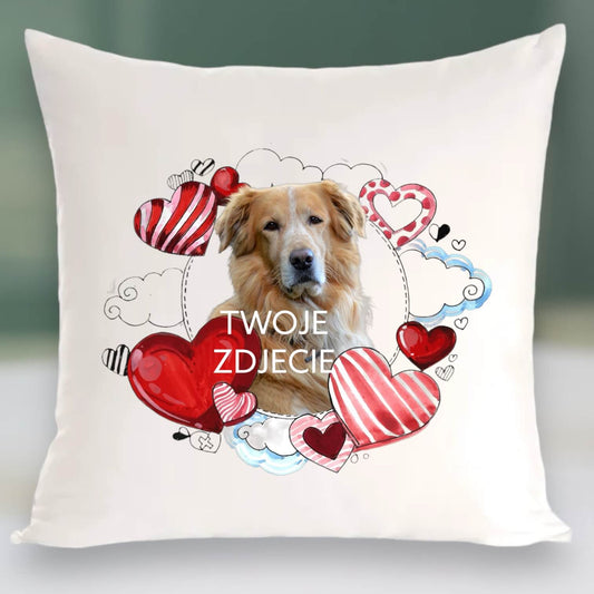 Personalizowany Prezent Poduszka z Twoim Pupilem / Serce 5