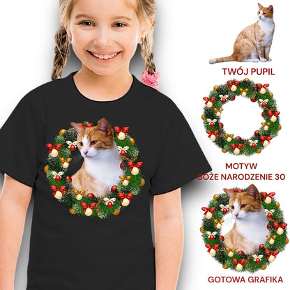 Koszulka z Twoim Pupilem Personalizacja / Biała / Czarna / Dziecięca Unisex / Boże Narodzenie 30