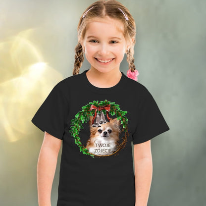 Koszulka z Twoim Pupilem Personalizacja / Biała / Czarna / Dziecięca Unisex Boże Narodzenie 6
