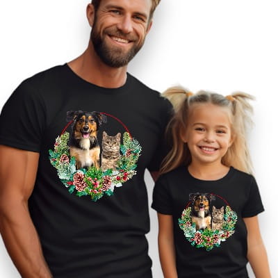 T-shirt z nadrukiem Twój Pupil na koszulce Biały / Czarny / Unisex / Boże Narodzenie 8