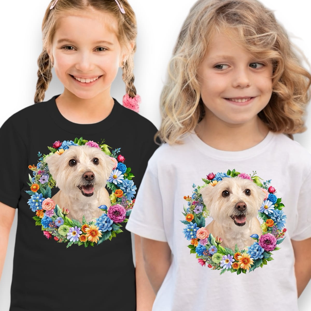 Koszulka z Twoim Pupilem Personalizacja / Biała / Czarna / Dziecięca Unisex / Wiosna 19