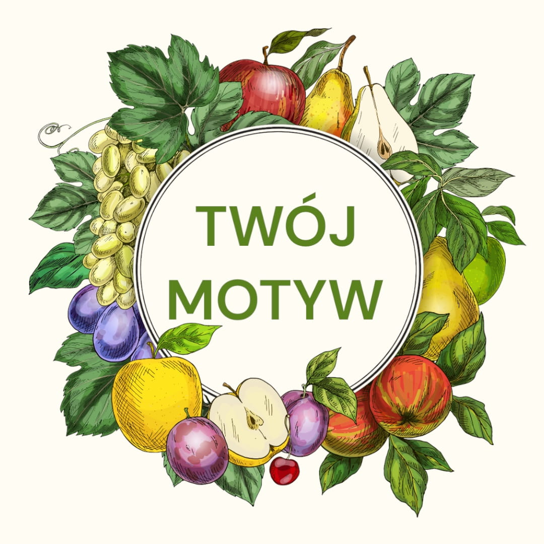 T-shirt z nadrukiem Twój Pupil na koszulce Biały / Czarny / Unisex / Owoce