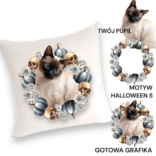 Personalizowany Prezent Poduszka z Twoim Pupilem / Halloween 5