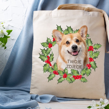 Personalizacja eko Torba ze zdjęciem Twojego Pupila / Boże Narodzenie 4