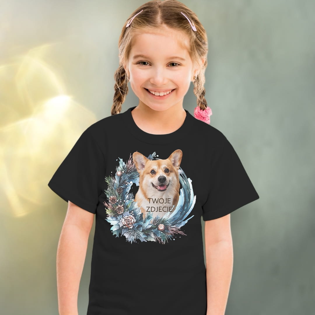 Koszulka z Twoim Pupilem Personalizacja / Biała / Czarna / Dziecięca Unisex Boże Narodzenie 3