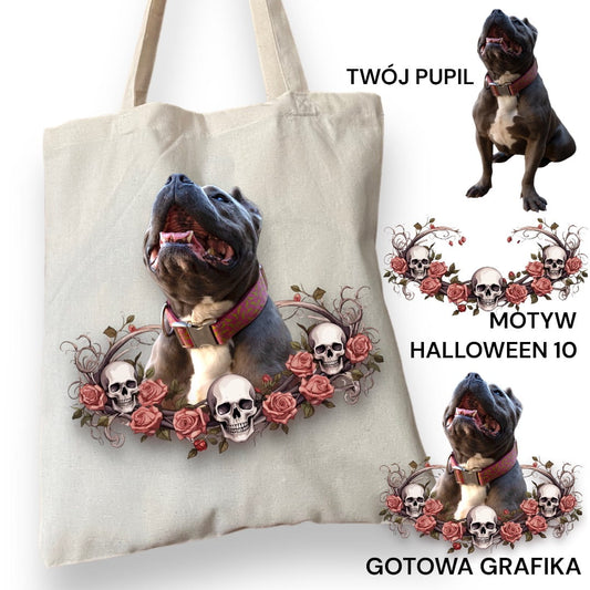 Personalizacja eko Torba ze zdjęciem Twojego Pupila / Halloween 10