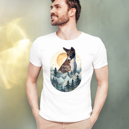 T-shirt z nadrukiem Twój Pupil na koszulce Biały / Czarny / Unisex / Krajobraz 3