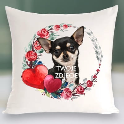 Personalizowany Prezent Poduszka z Twoim Pupilem / Serce 12