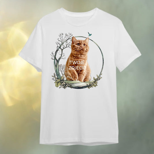 T-shirt z nadrukiem Twój Pupil na koszulce Biały / Czarny / Unisex / Krajobraz 2