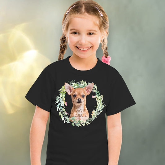 Koszulka z Twoim Pupilem Personalizacja / Biała / Czarna / Dziecięca Unisex / Wiosna 11