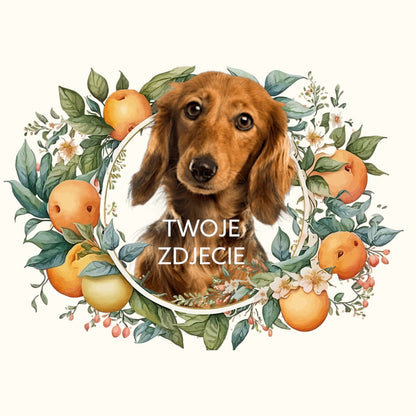 T-shirt z nadrukiem Twój Pupil na koszulce Biały / Czarny / Unisex / Pomarańcze