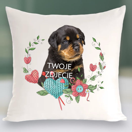 Personalizowany Prezent Poduszka z Twoim Pupilem / Serce 10