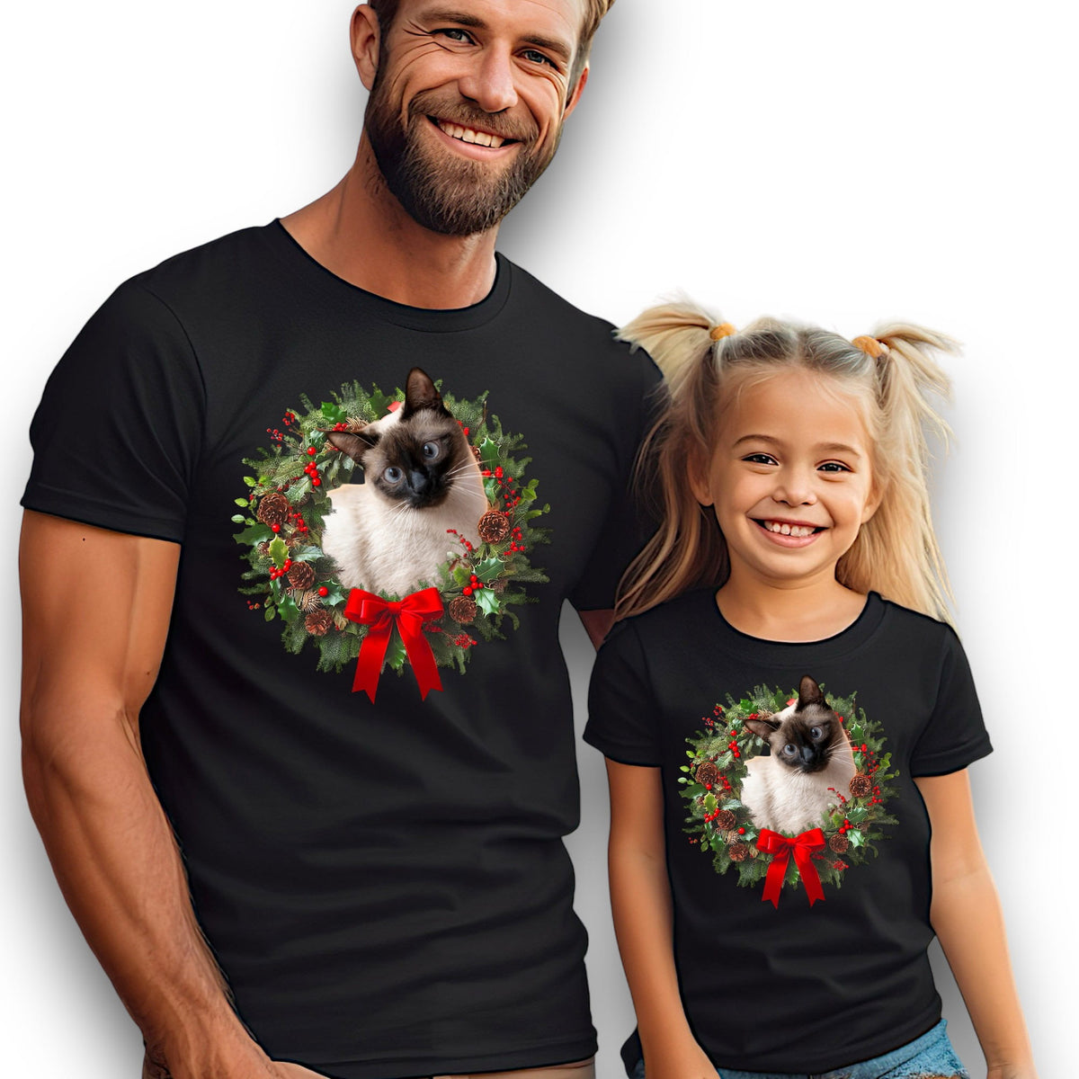 T-shirt z nadrukiem Twój Pupil na koszulce Biały / Czarny / Unisex / Boże Narodzenie 16