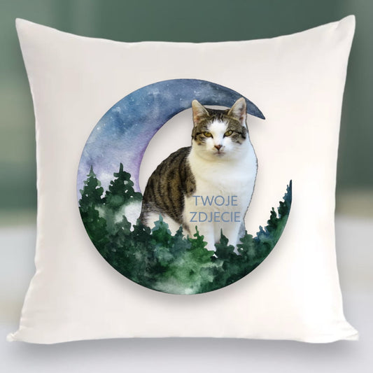 Personalizowany Prezent Poduszka z Twoim Pupilem / Księżyc 1
