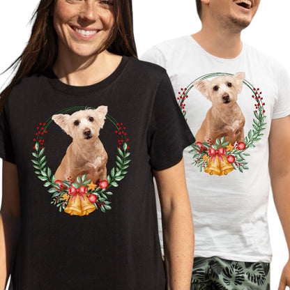 T-shirt z nadrukiem Twój Pupil na koszulce Biały / Czarny / Unisex / Boże Narodzenie 15