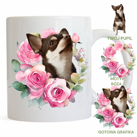Personalizowany Kubek ze zdjęciem Twojego Pupila / Róża 5