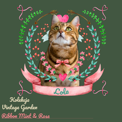 Personalizowany Kubek ze zdjęciem Twojego Pupila / Ribbon Mint & Rose
