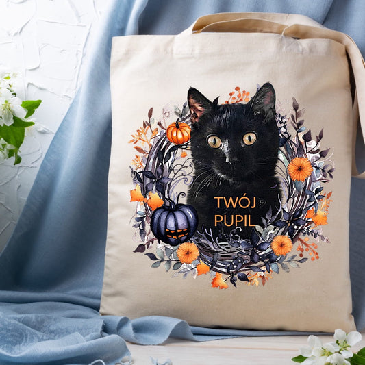 Personalizacja eko Torba ze zdjęciem Twojego Pupila / Halloween 1
