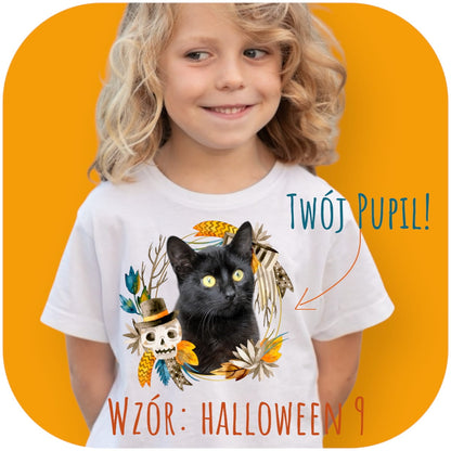 Koszulka z Twoim Pupilem Personalizacja / Biała / Czarna / Dziecięca Unisex / Halloween 9