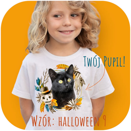 Koszulka z Twoim Pupilem Personalizacja / Biała / Czarna / Dziecięca Unisex / Halloween 9