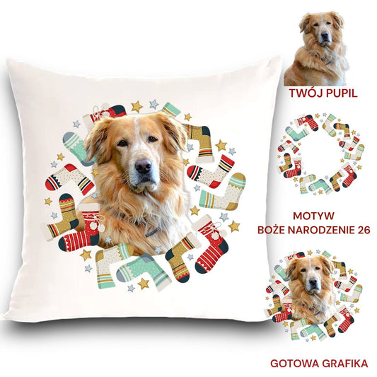 Personalizowany Prezent Poduszka z Twoim Pupilem / Boże Narodzenie 26