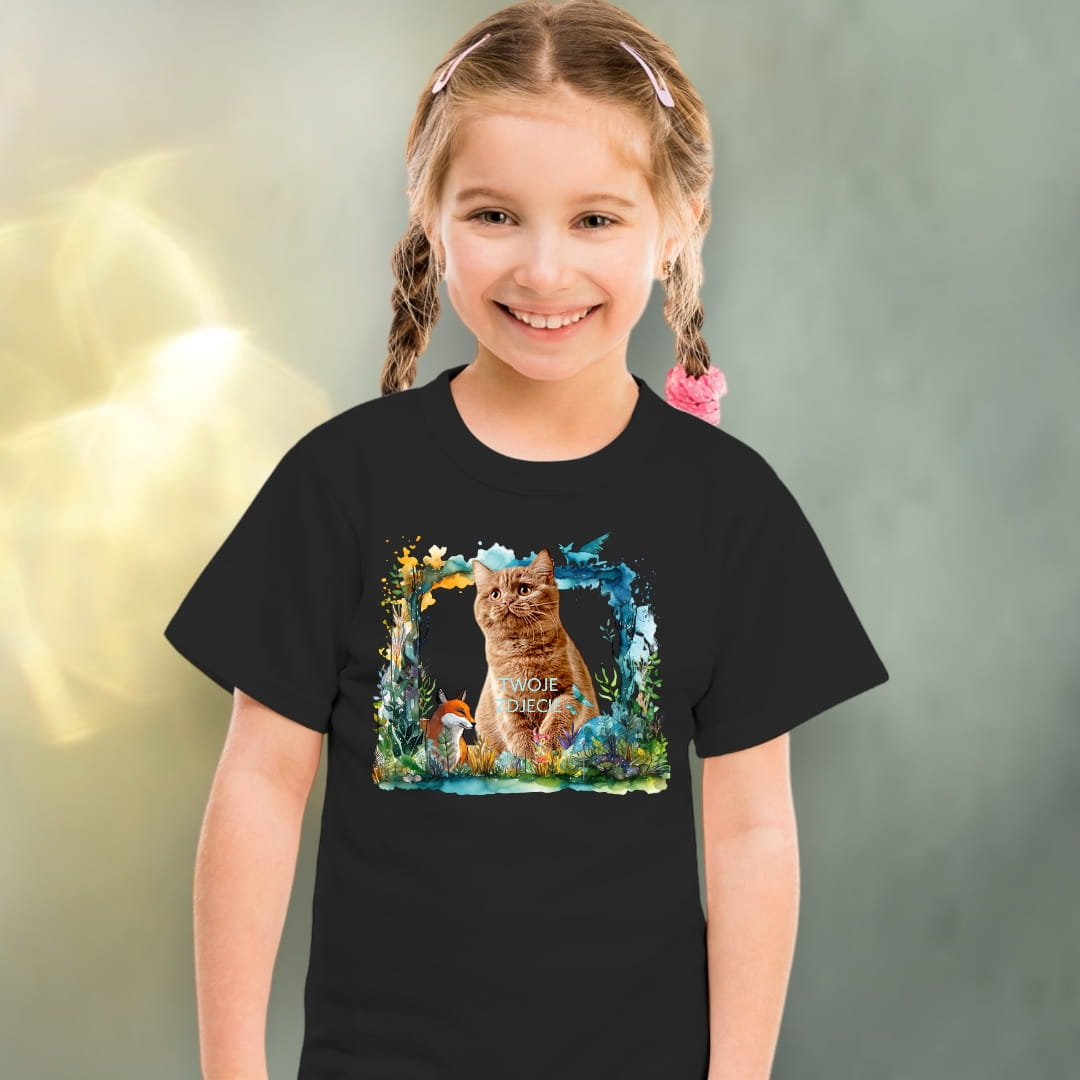Koszulka z Twoim Pupilem Personalizacja / Biała / Czarna / Dziecięca Unisex / Magia 2