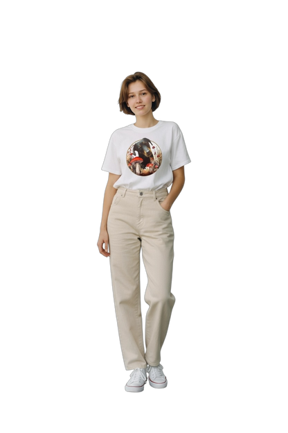 T-shirt z nadrukiem Twój Pupil na koszulce Biały / Czarny / Unisex / Muchomory