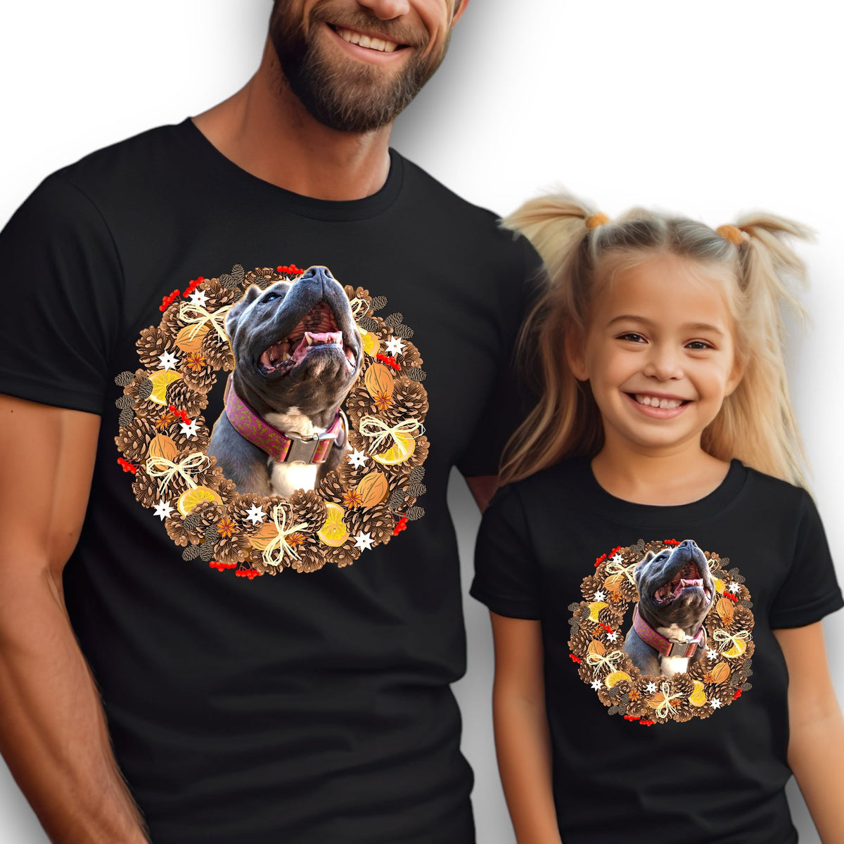 T-shirt z nadrukiem Twój Pupil na koszulce Biały / Czarny / Unisex / Boże Narodzenie 19
