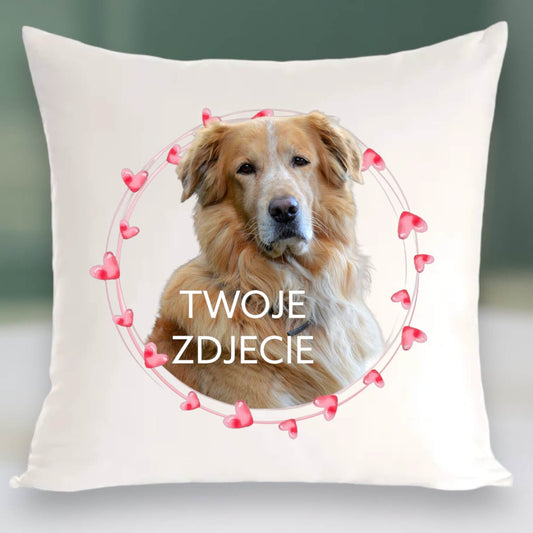 Personalizowany Prezent Poduszka z Twoim Pupilem / Serce 7
