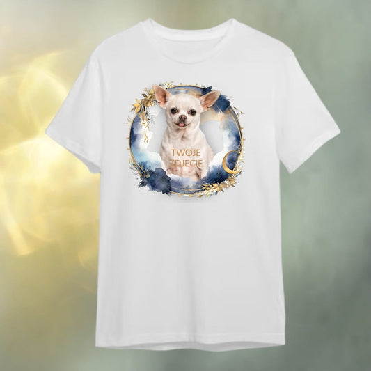 T-shirt z nadrukiem Twój Pupil na koszulce Biały / Czarny / Unisex / Kosmos 2