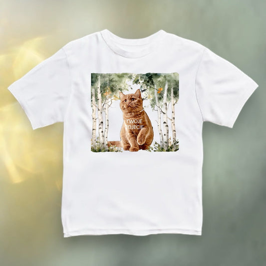 Koszulka z Twoim Pupilem Personalizacja / Biała / Czarna / Dziecięca Unisex / Las 6